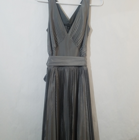 Banana republic silk silver gray dress - Picture 9 of 16